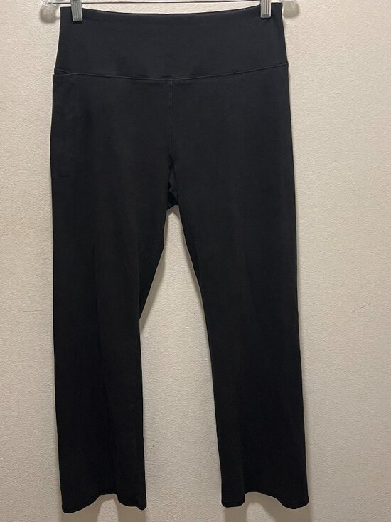 Hollister Ultra High Rise Black Leggings Size Large Pocket Ankle - Picture 1 of 7